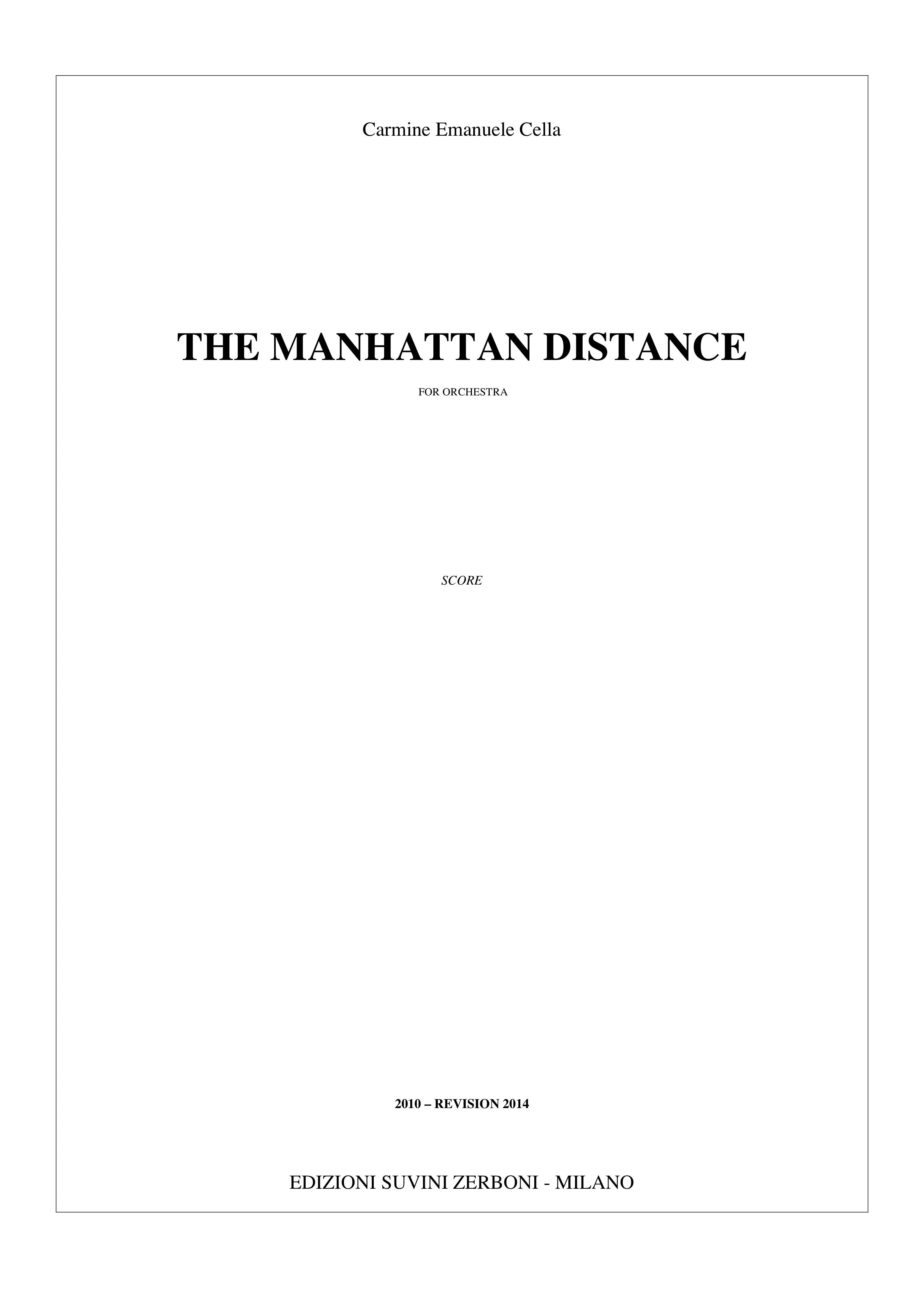 The Manhattan distance_Cella Carmine 1
